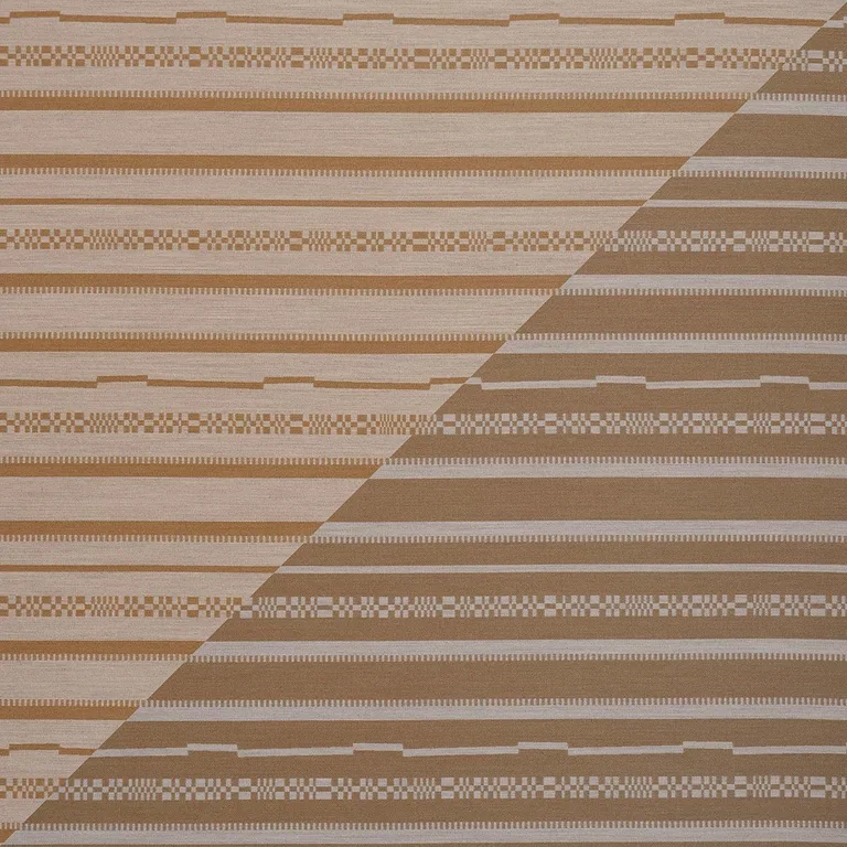 Schumacher 86871 Skyline Stripes Reversible Dune fabric swatch