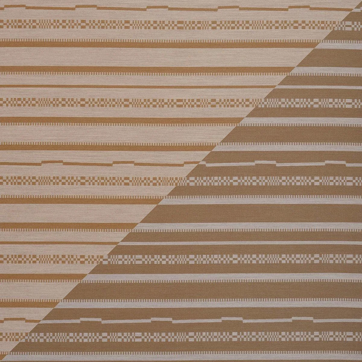 Schumacher 86871 Skyline Stripes Reversible Dune fabric swatch