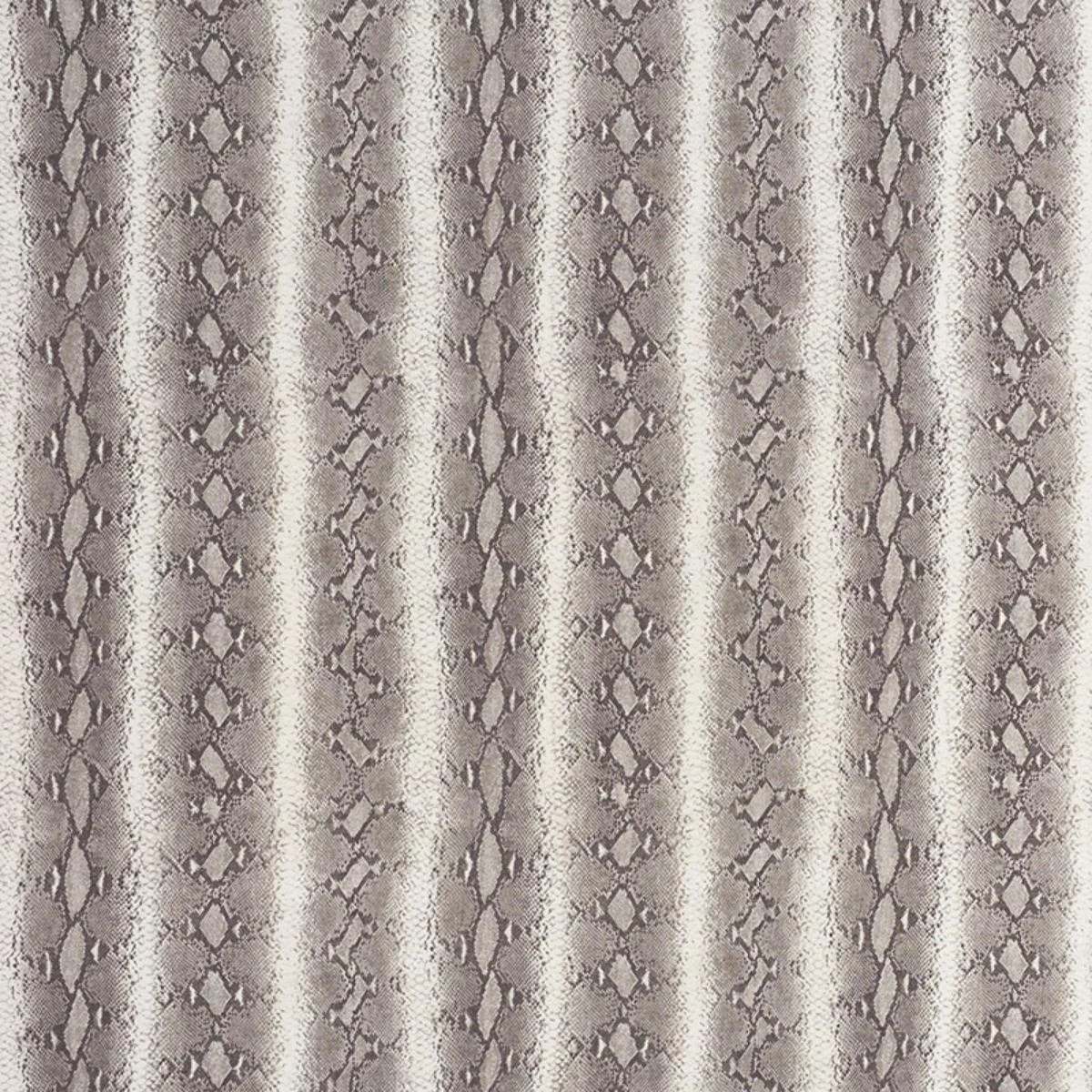 Schumacher 176351 Snake Rattle & Roll Linen Ash fabric swatch