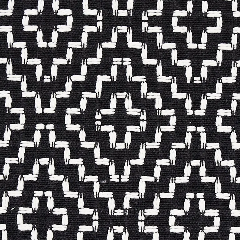 Schumacher 65626 Soho Weave Black fabric swatch