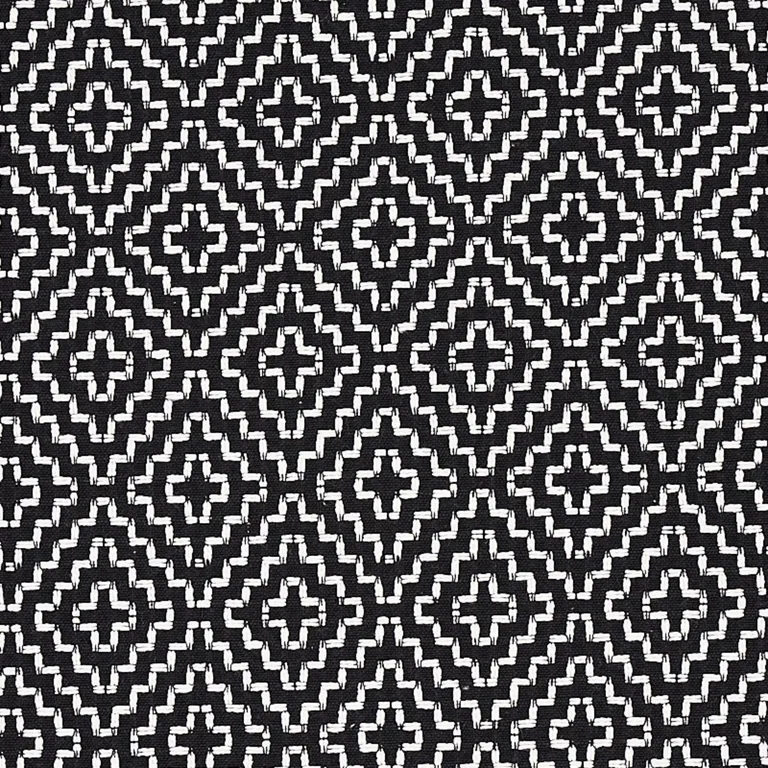 Schumacher 65626 Soho Weave Black fabric swatch