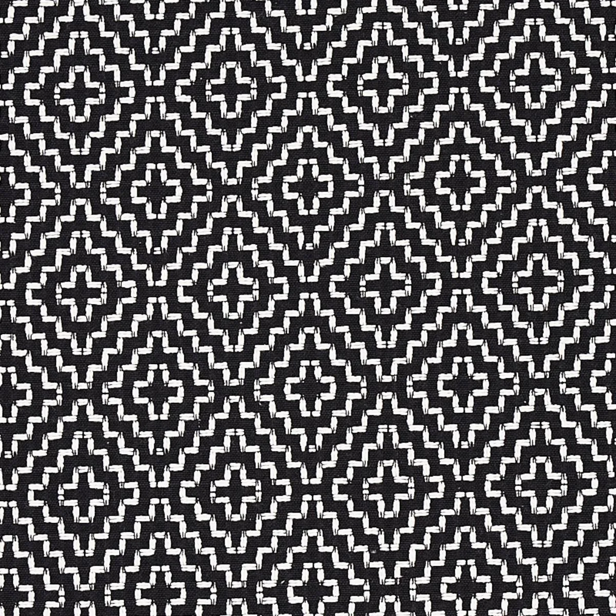 Schumacher 65626 Soho Weave Black fabric swatch