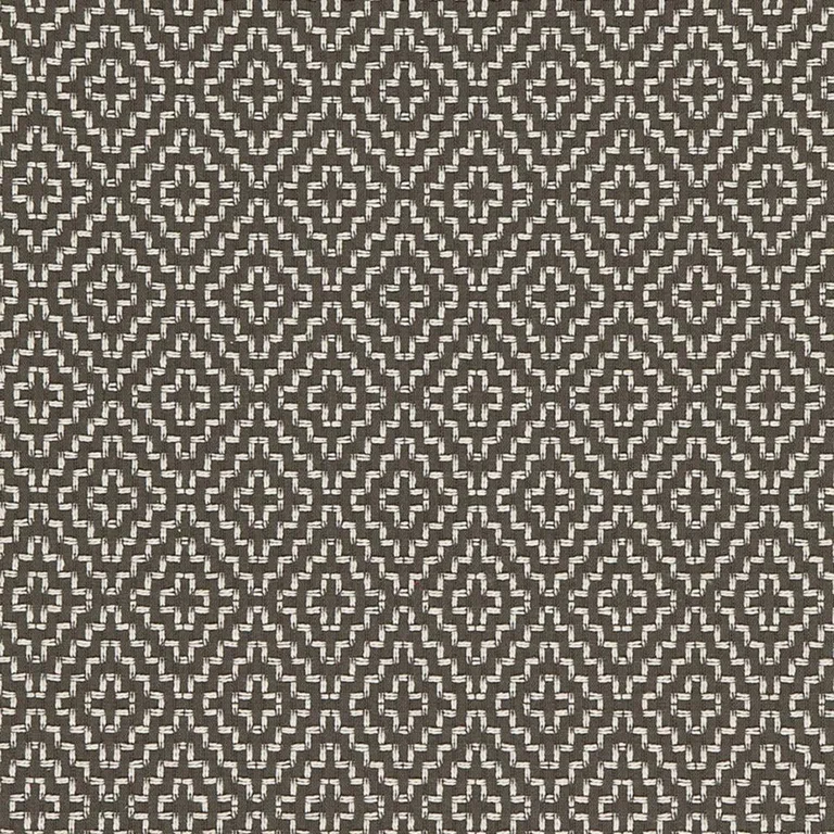 Schumacher 65625 Soho Weave Charcoal fabric swatch
