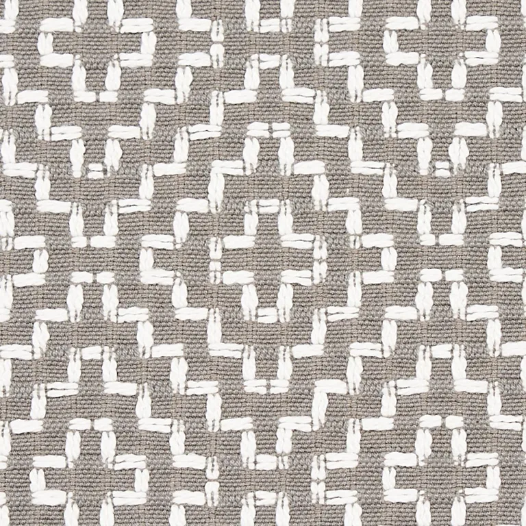 Schumacher 65628 Soho Weave Grey fabric swatch