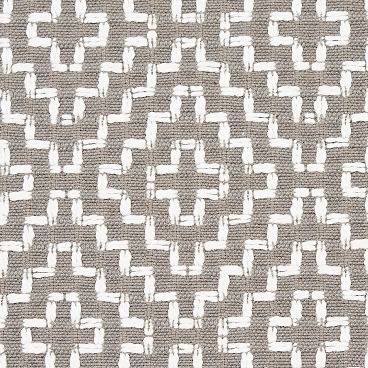 Schumacher 65628 Soho Weave Grey fabric swatch