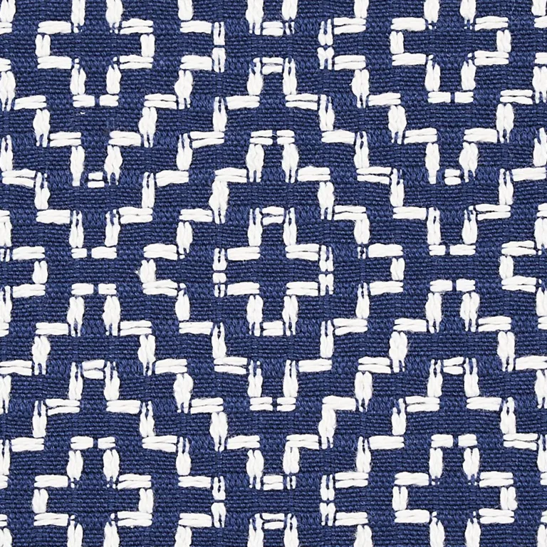 Schumacher 65627 Soho Weave Navy fabric swatch