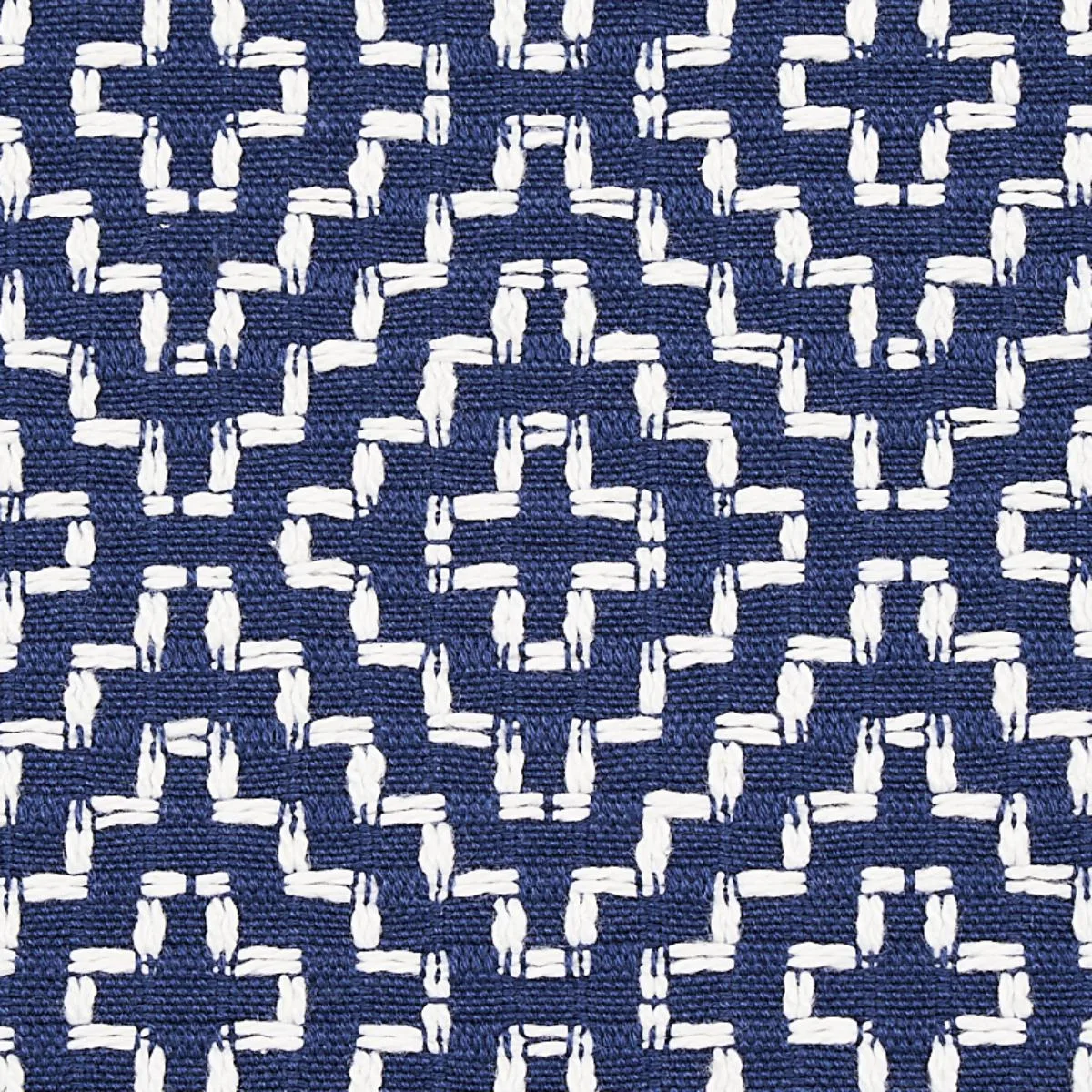 Schumacher 65627 Soho Weave Navy fabric swatch