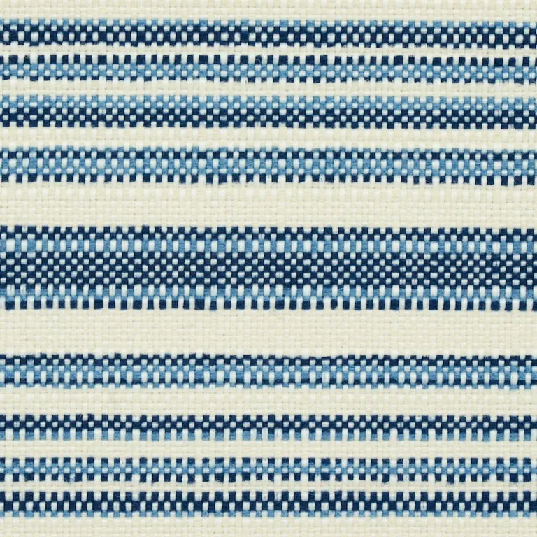 Schumacher 79330 Solana Stripe Indoor/Outdoor Navy fabric swatch