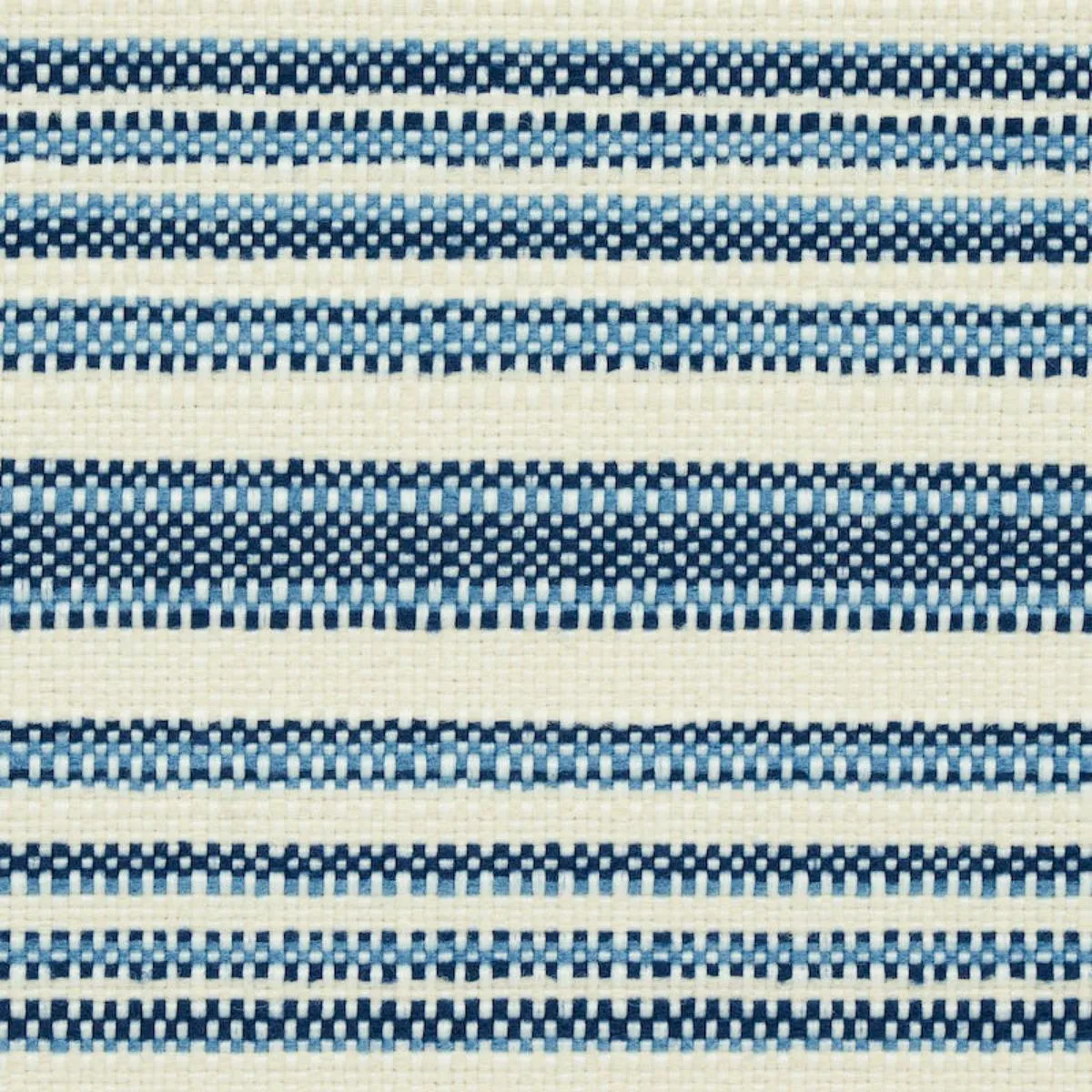 Schumacher 79330 Solana Stripe Indoor/Outdoor Navy fabric swatch
