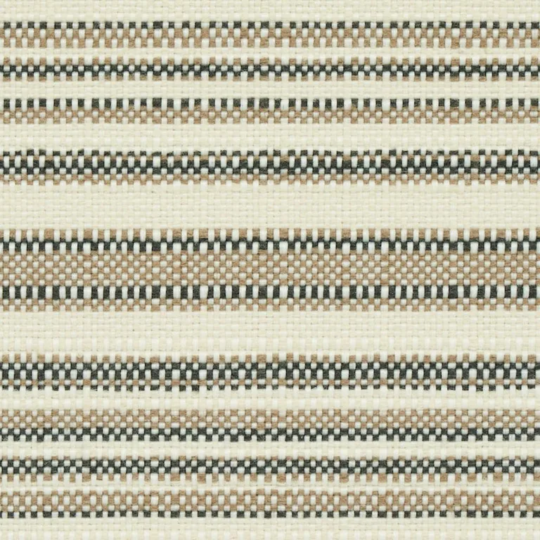 Schumacher 79331 Solana Stripe Indoor/Outdoor Stone fabric swatch