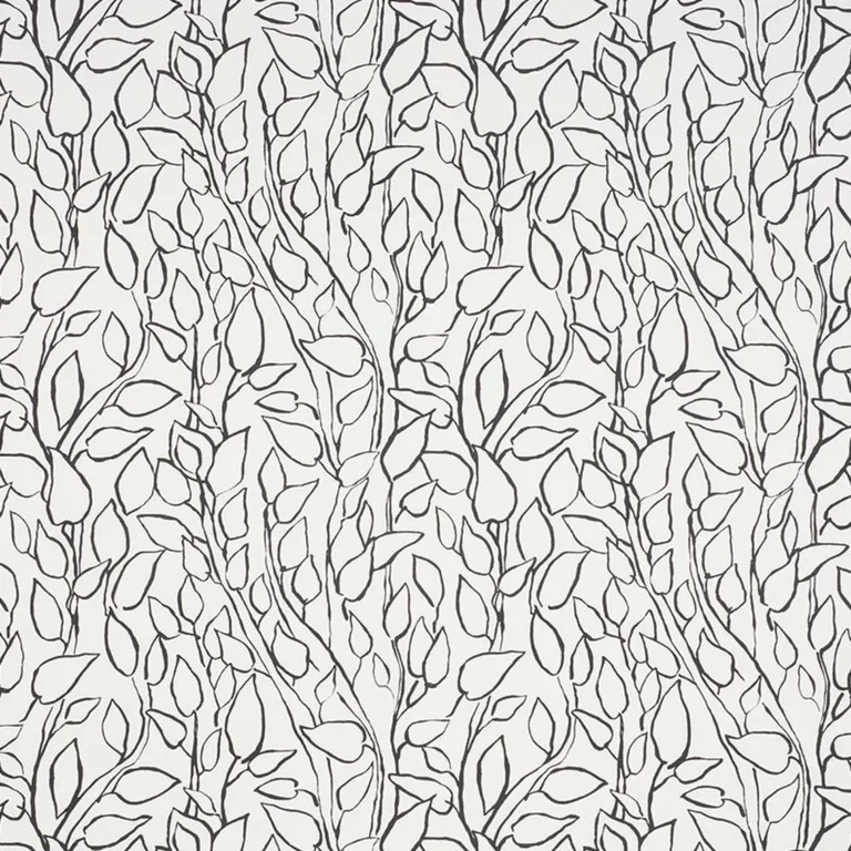 Schumacher 178702 Solandra Vine Black fabric swatch