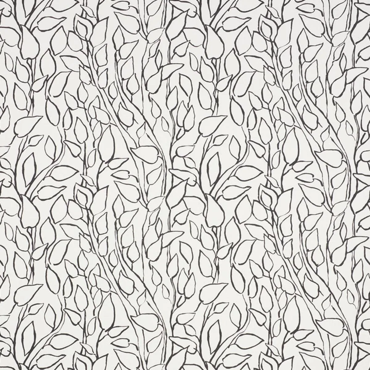 Schumacher 178702 Solandra Vine Black fabric swatch