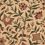Schumacher 50470 Somerset Crewel Red/Green fabric swatch