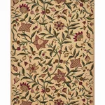 Schumacher 50470 Somerset Crewel Red/Green fabric swatch