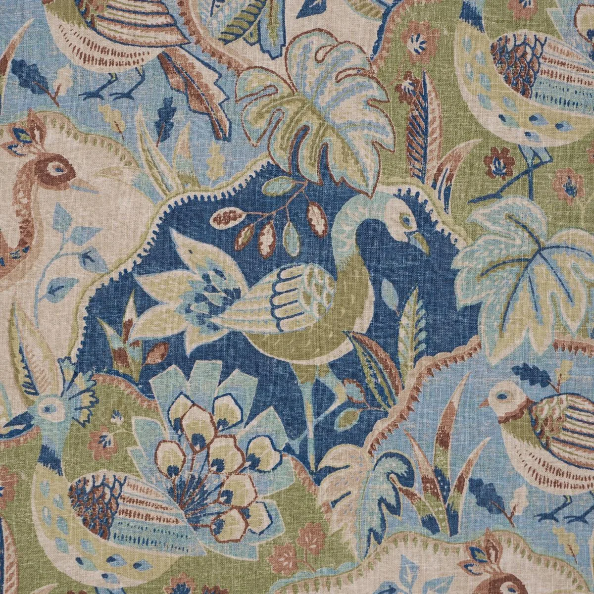 Schumacher 182932 Soraya Blue fabric swatch