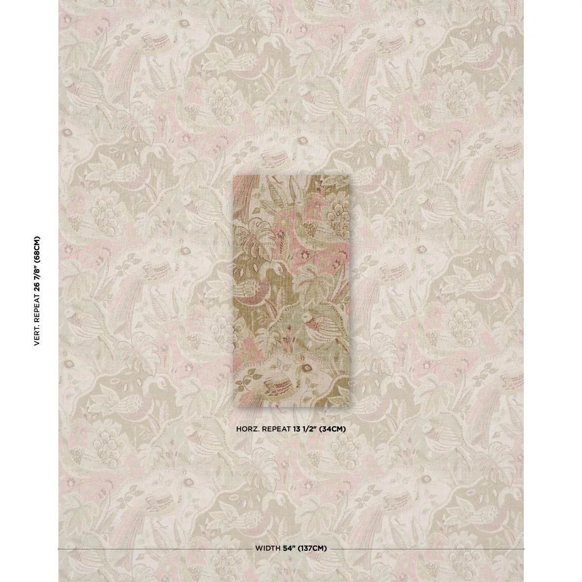 Schumacher 182931 Soraya Petal fabric swatch