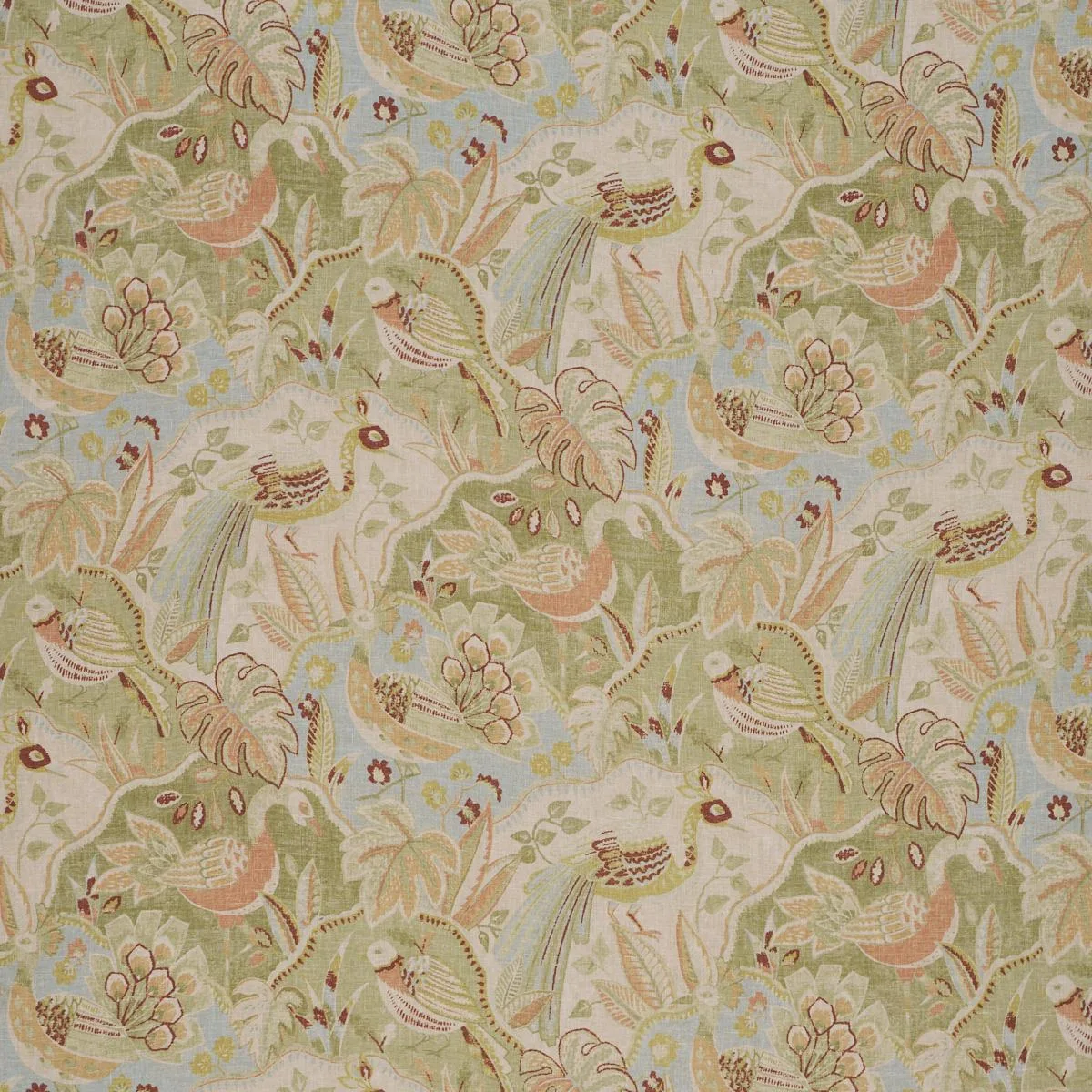 Schumacher 182930 Soraya Sage fabric swatch