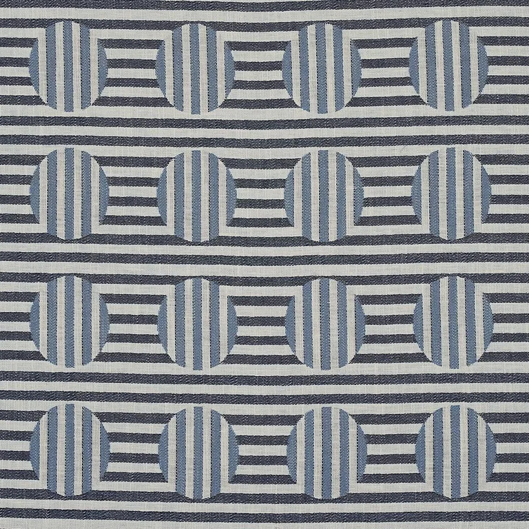 Schumacher 80840 Soto Denim fabric swatch