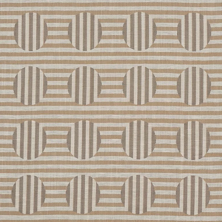 Schumacher 80841 Soto Sand fabric swatch