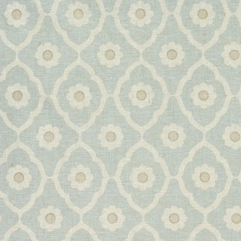 Schumacher SOUN001 Soundess Blue fabric swatch