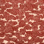 Schumacher 74064 Sozan Velvet Cinnabar fabric swatch