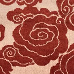 Schumacher 74064 Sozan Velvet Cinnabar fabric swatch