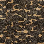 Schumacher 74060 Sozan Velvet Gold & Onyx fabric swatch