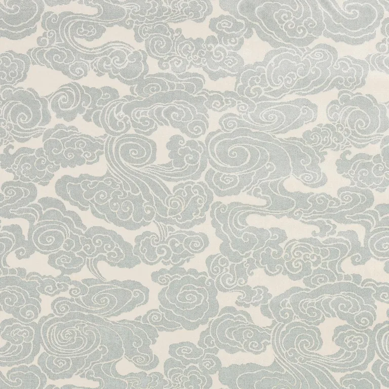 Schumacher 74063 Sozan Velvet Mist fabric swatch