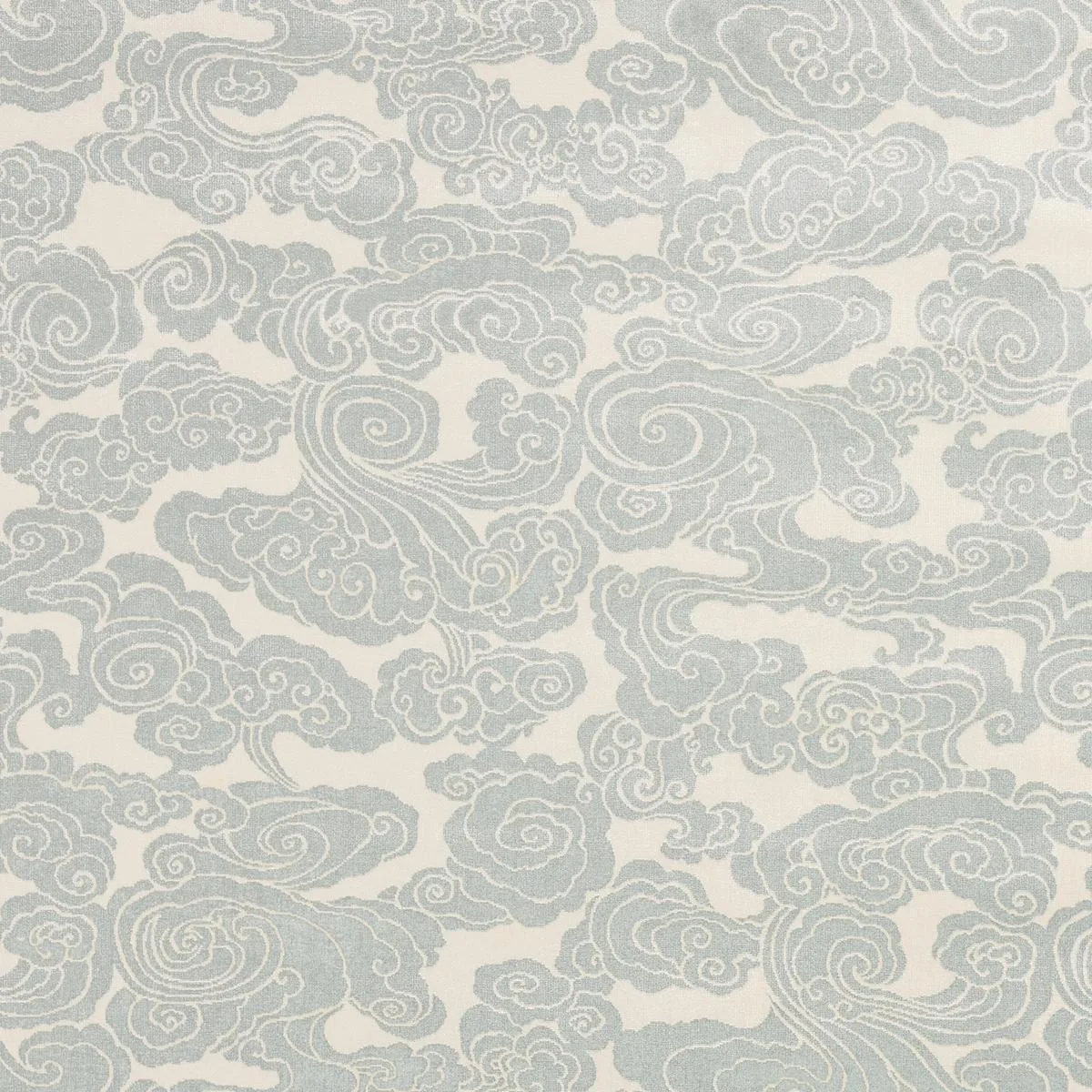 Schumacher 74063 Sozan Velvet Mist fabric swatch