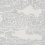 Schumacher 74062 Sozan Velvet Platinum fabric swatch