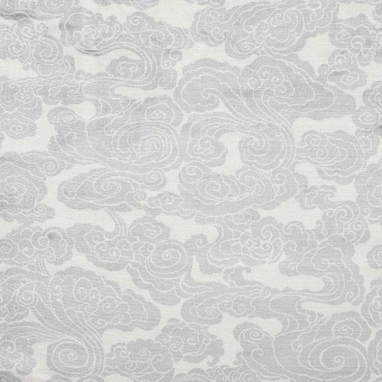 Schumacher 74062 Sozan Velvet Platinum fabric swatch