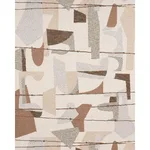 Schumacher 84480 Speakeasy Sepia Multi fabric swatch