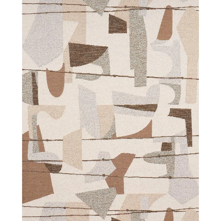 Schumacher 84480 Speakeasy Sepia Multi fabric swatch