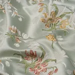 Schumacher 85821 Spitalfields Bouquet Robin's Egg fabric swatch
