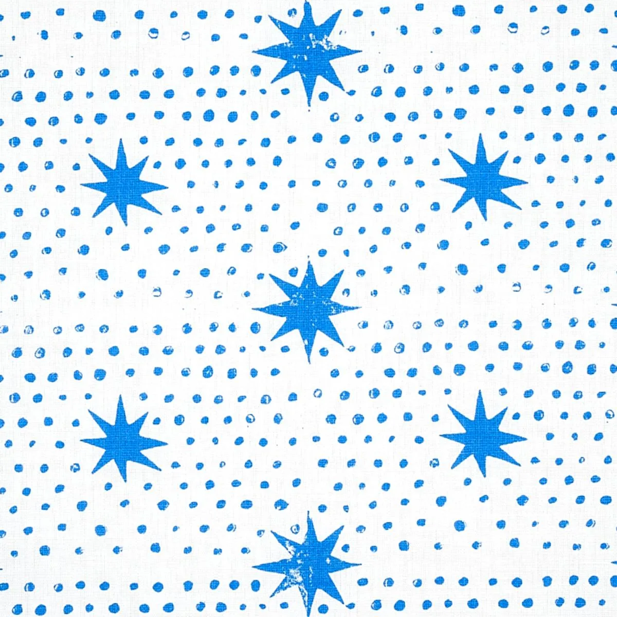 Schumacher 179160 Spot & Star Blue fabric swatch