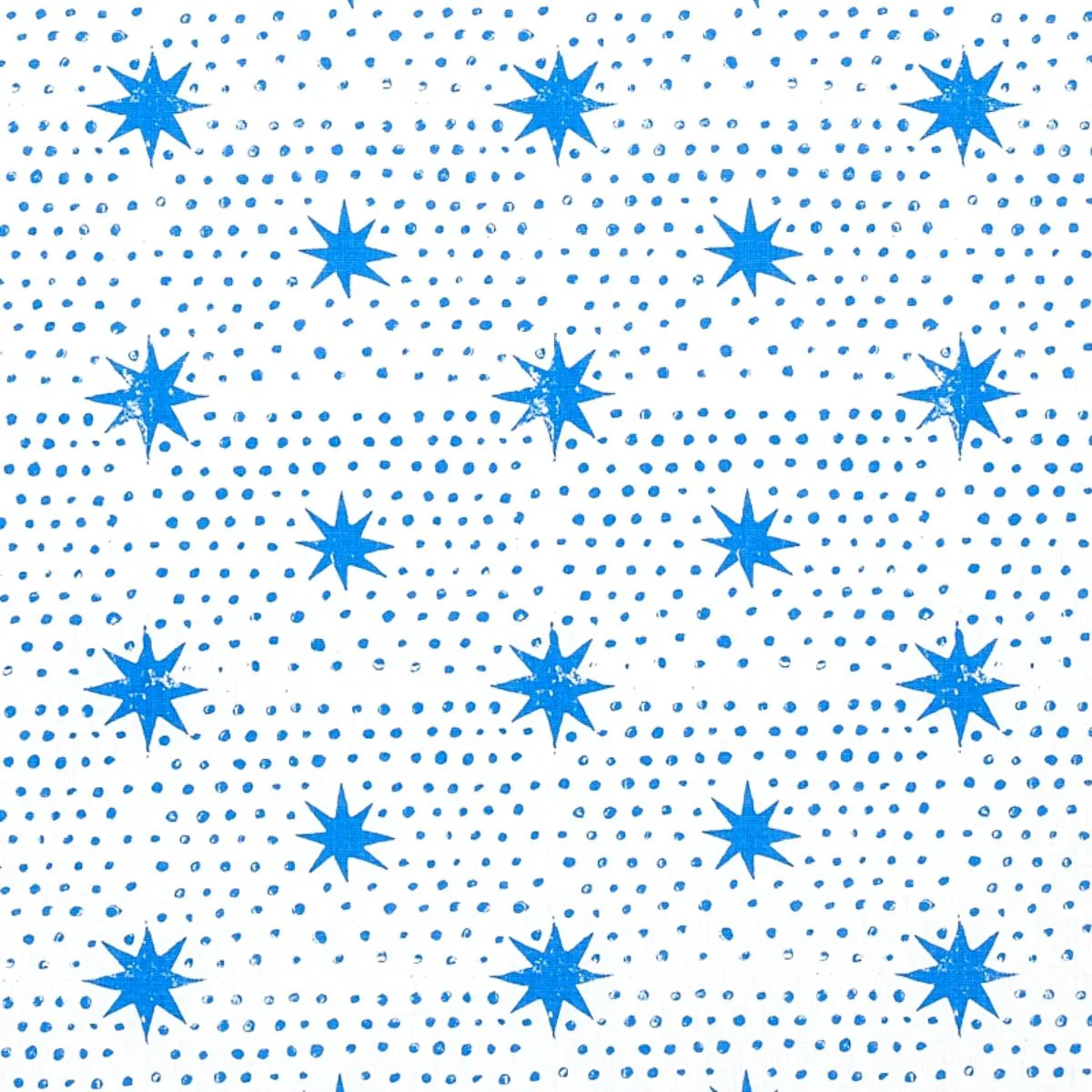 Schumacher 179160 Spot & Star Blue fabric swatch