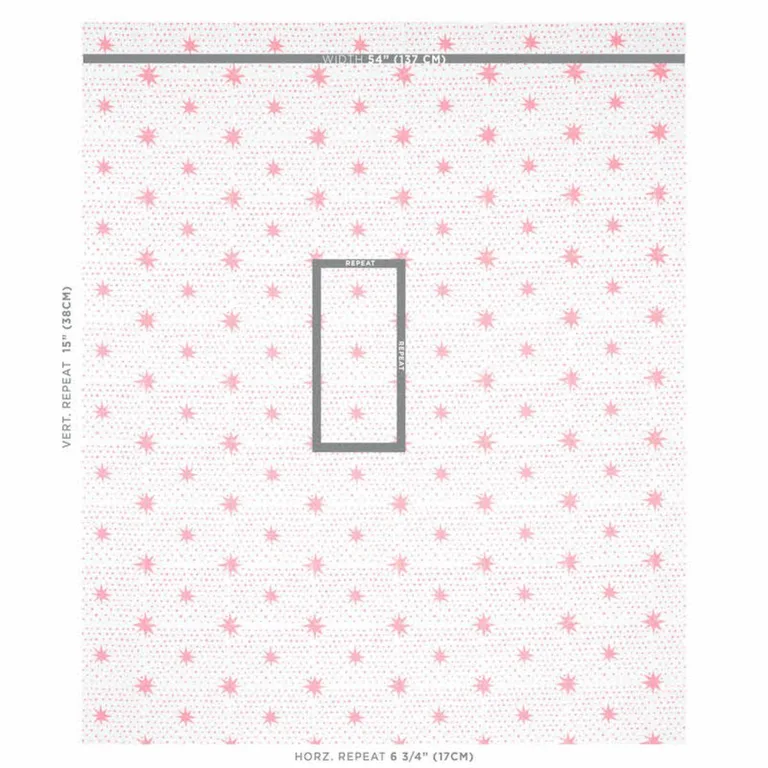 Schumacher 179162 Spot & Star Pink fabric swatch
