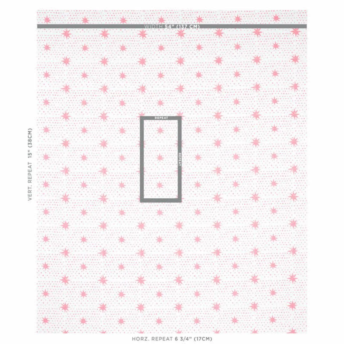 Schumacher 179162 Spot & Star Pink fabric swatch