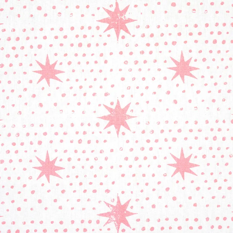 Schumacher 179162 Spot & Star Pink fabric swatch