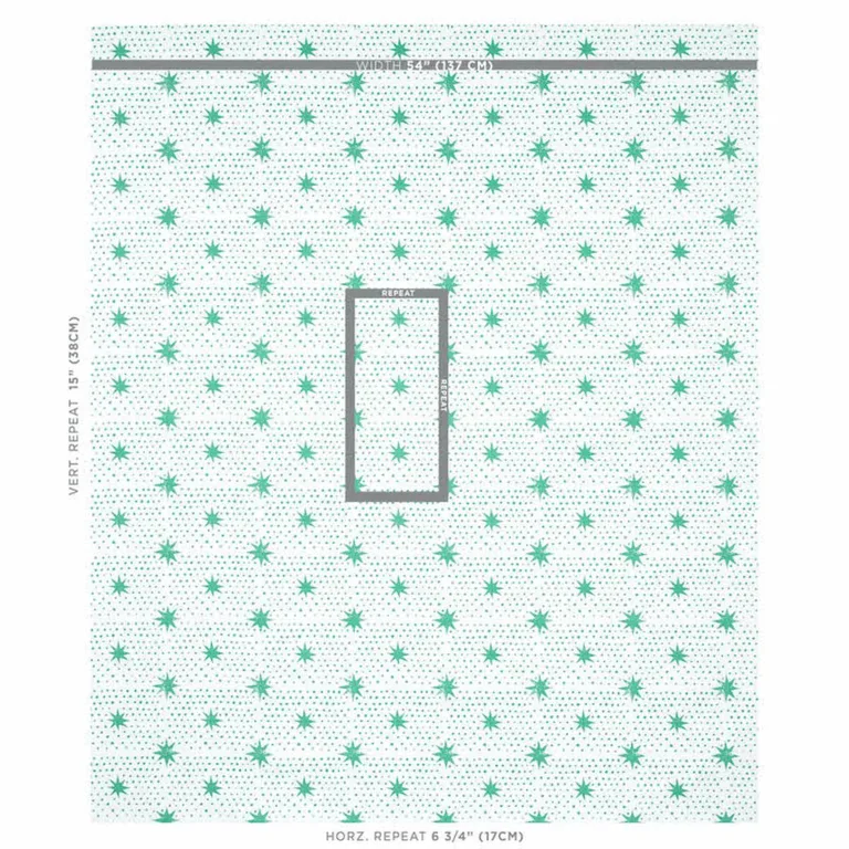 Schumacher 179161 Spot & Star Sea Glass fabric swatch
