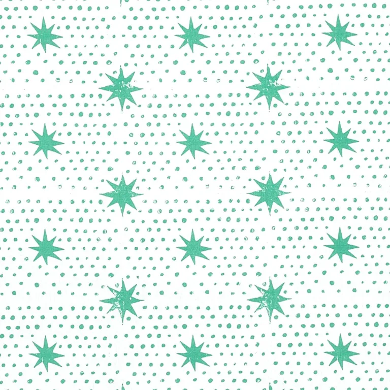 Schumacher 179161 Spot & Star Sea Glass fabric swatch