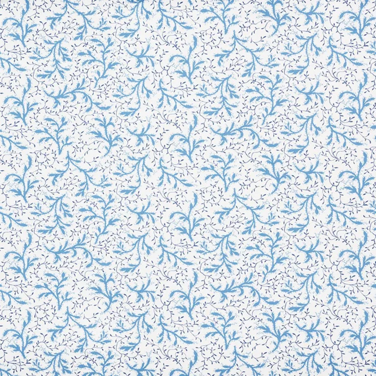 Schumacher 177832 Sprig Afternoon Blue fabric swatch