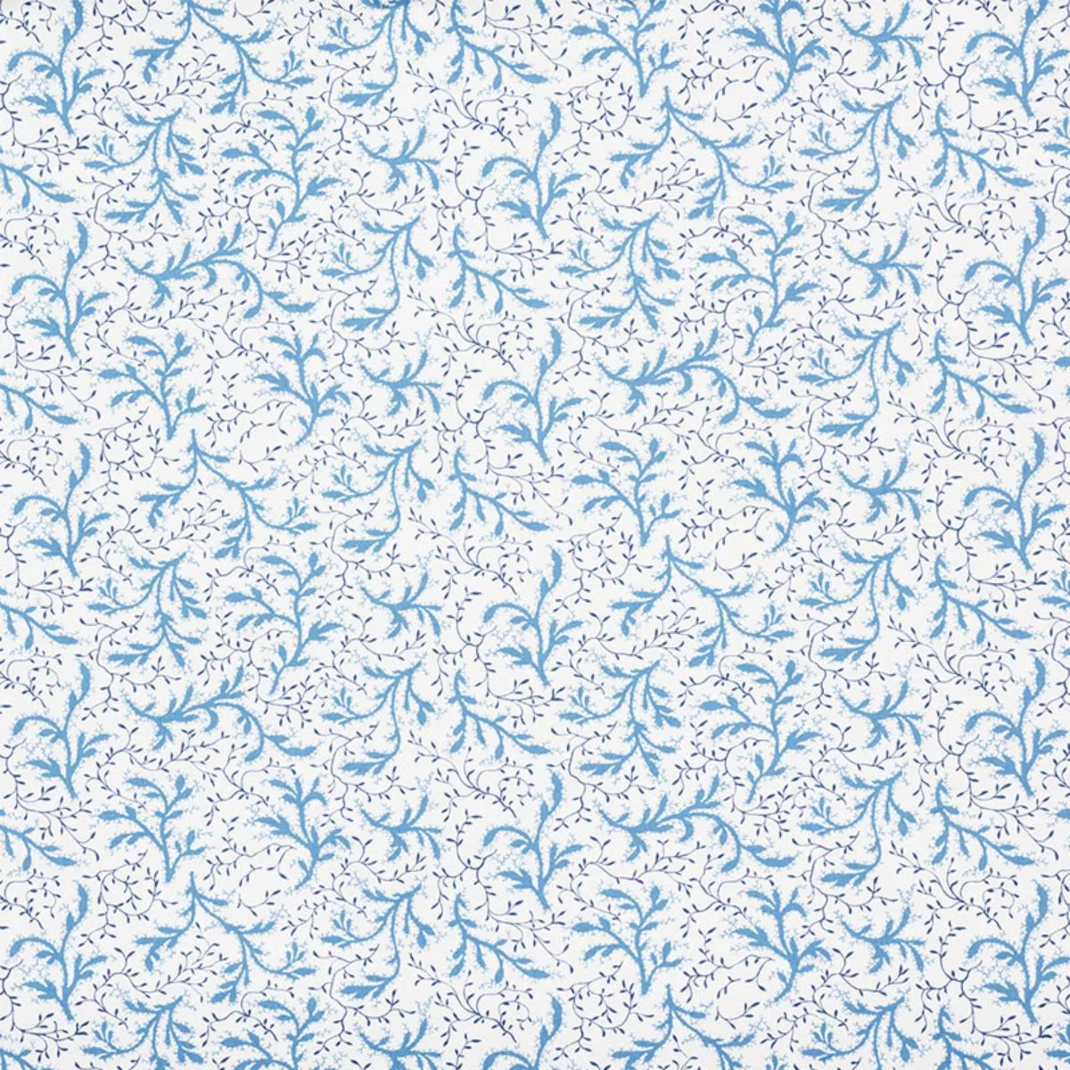 Schumacher 177832 Sprig Afternoon Blue fabric swatch