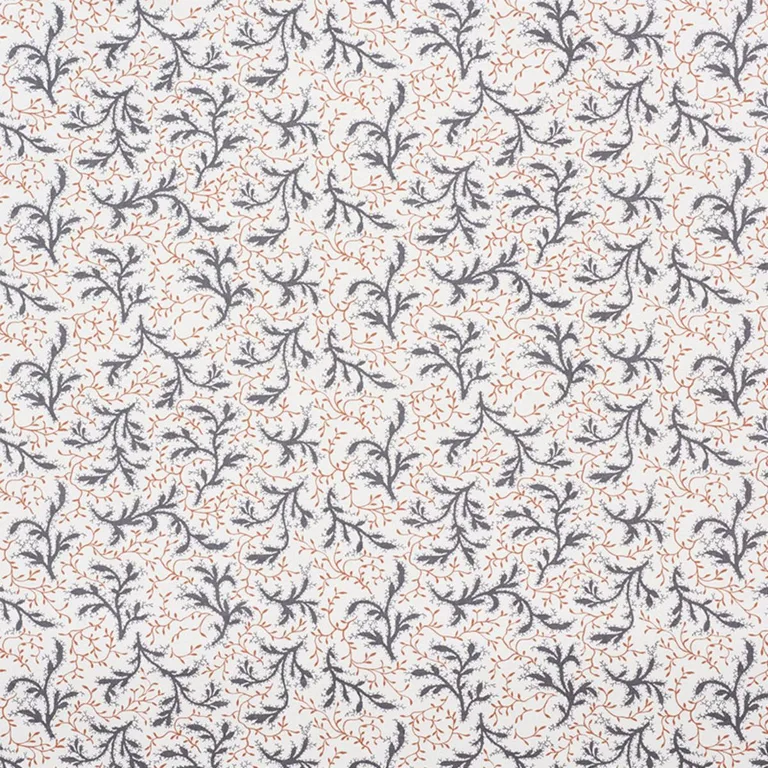 Schumacher 177830 Sprig Basalt & Fawn fabric swatch