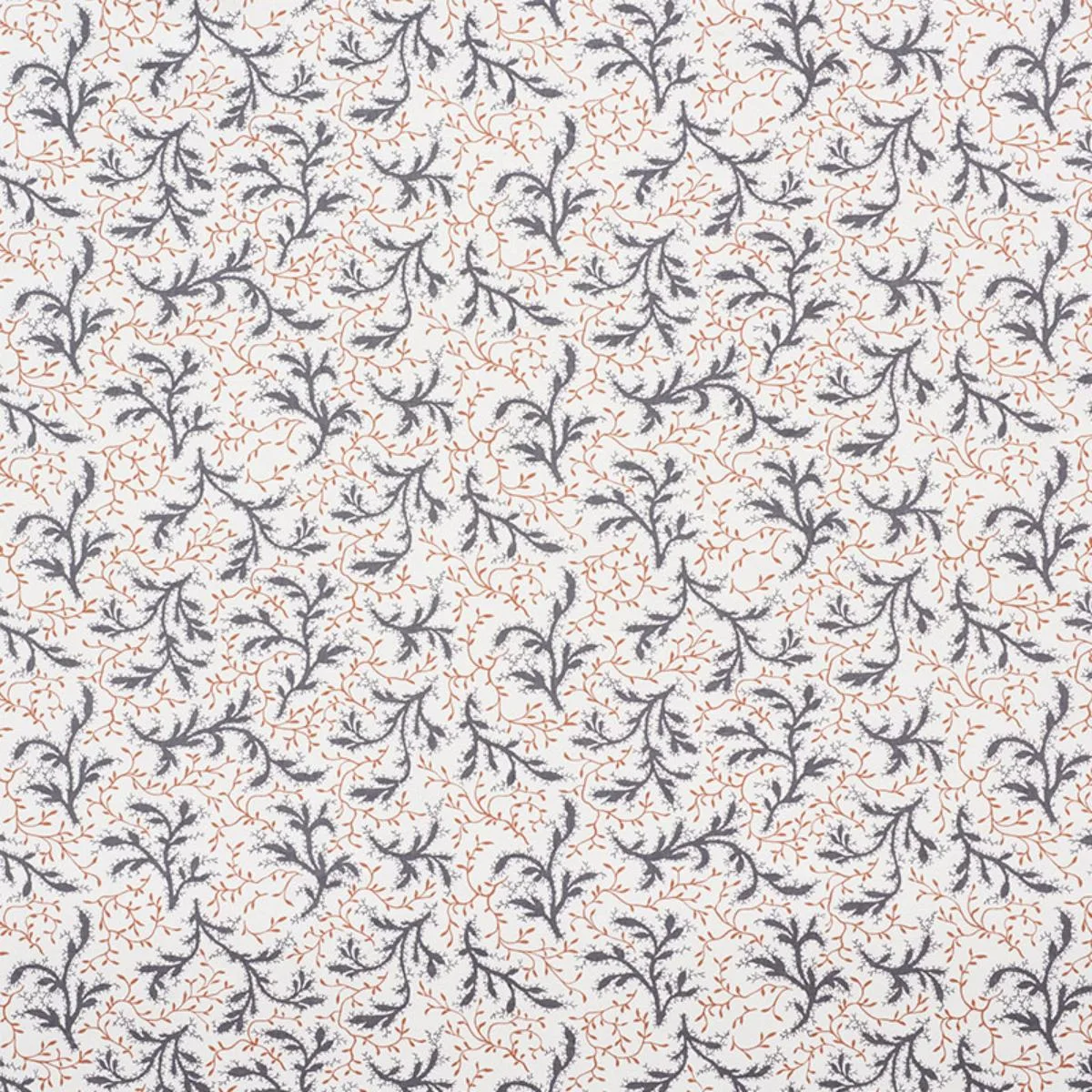 Schumacher 177830 Sprig Basalt & Fawn fabric swatch
