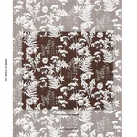 Schumacher 180222 Spring Floral Indoor/Outdoor Brown fabric swatch