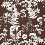 Schumacher 180222 Spring Floral Indoor/Outdoor Brown fabric swatch