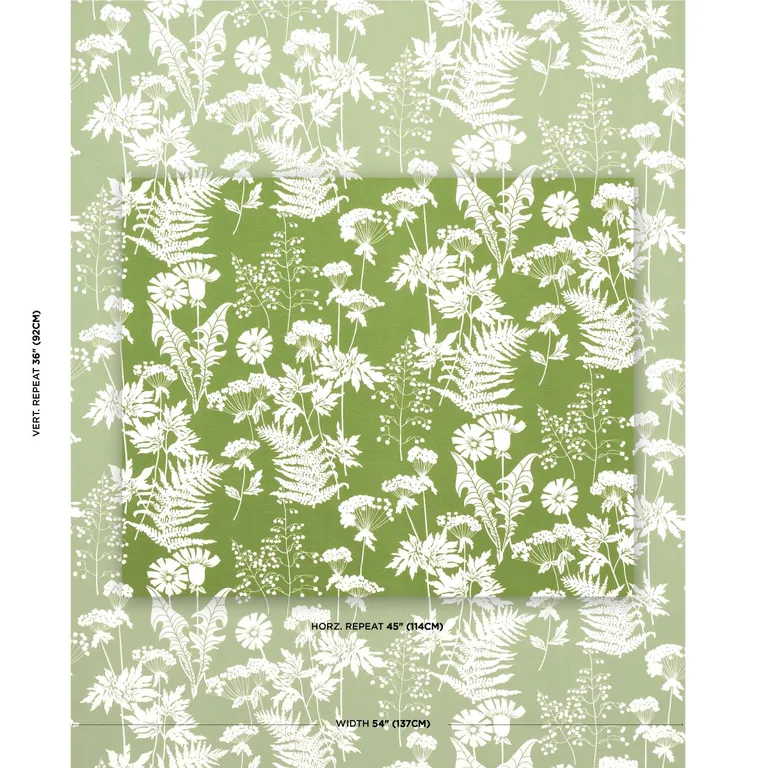 Schumacher 180221 Spring Floral Indoor/Outdoor Green fabric swatch