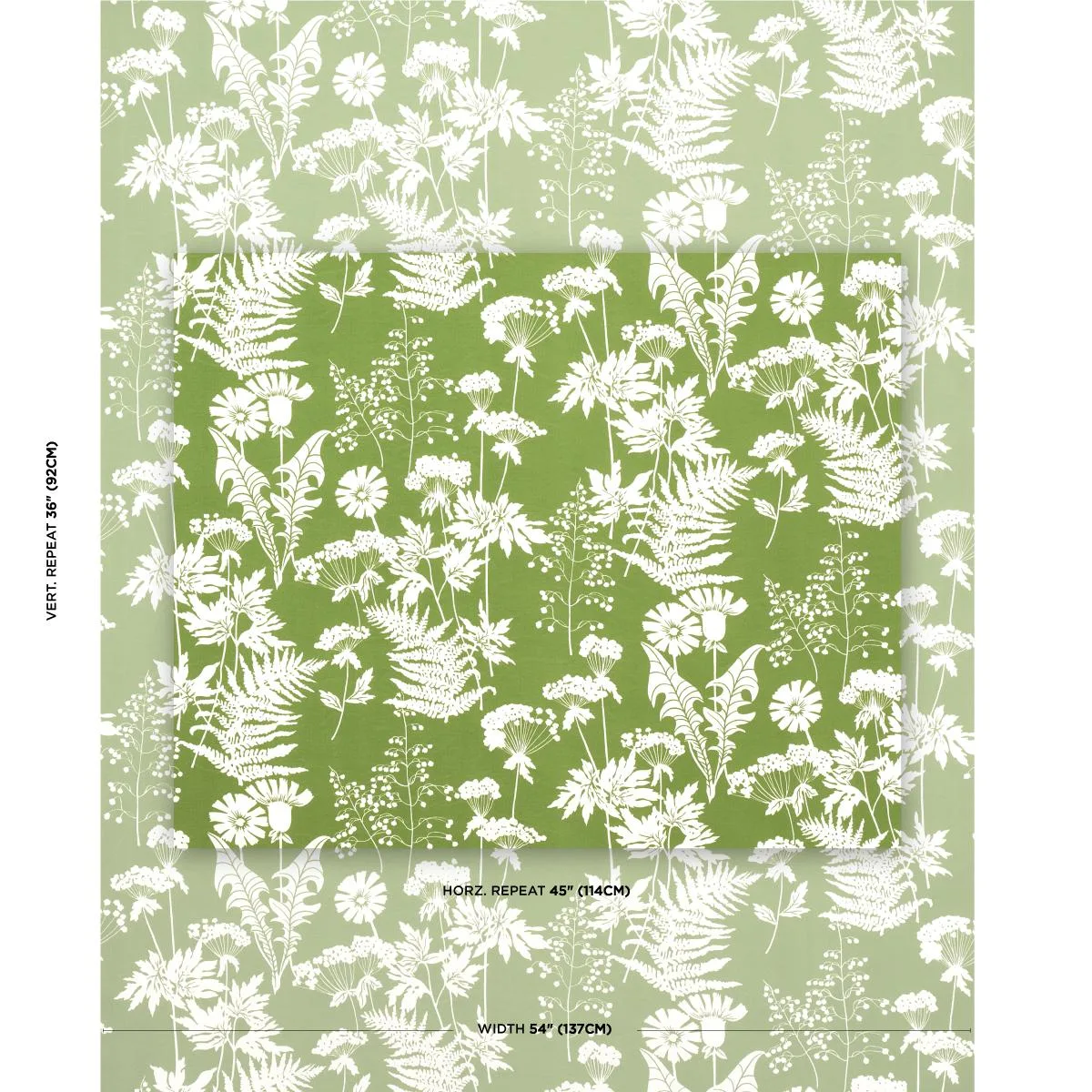 Schumacher 180221 Spring Floral Indoor/Outdoor Green fabric swatch