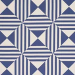 Schumacher 87590 Square In A Square Navy fabric swatch